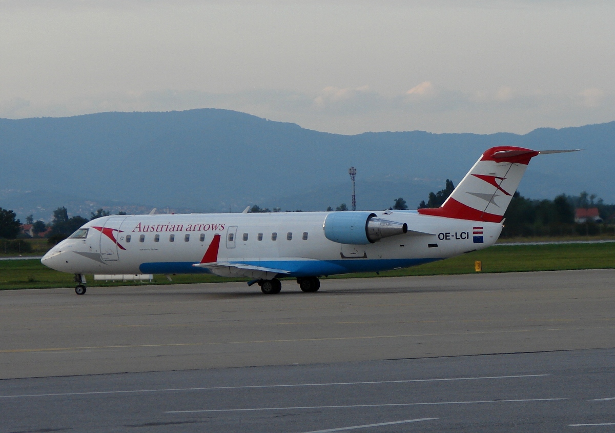 CRJ-200LR Austrian Arrows (Tyrolean Airways) OE-LCI Zagreb_Pleso (ZAG/LDZA) August_23_2009