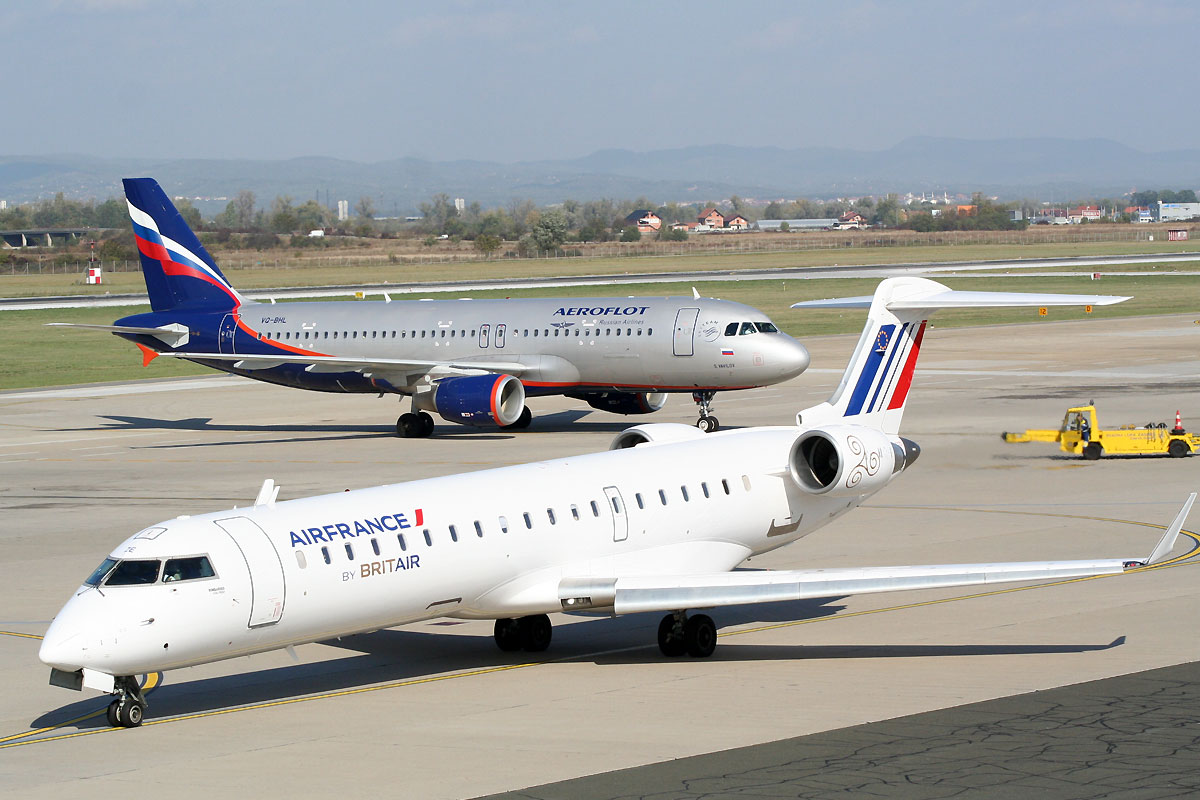 CRJ-702 Air France (Brit Air) F-GRZE Zagreb_Pleso (ZAG/LDZA) October_19_2011