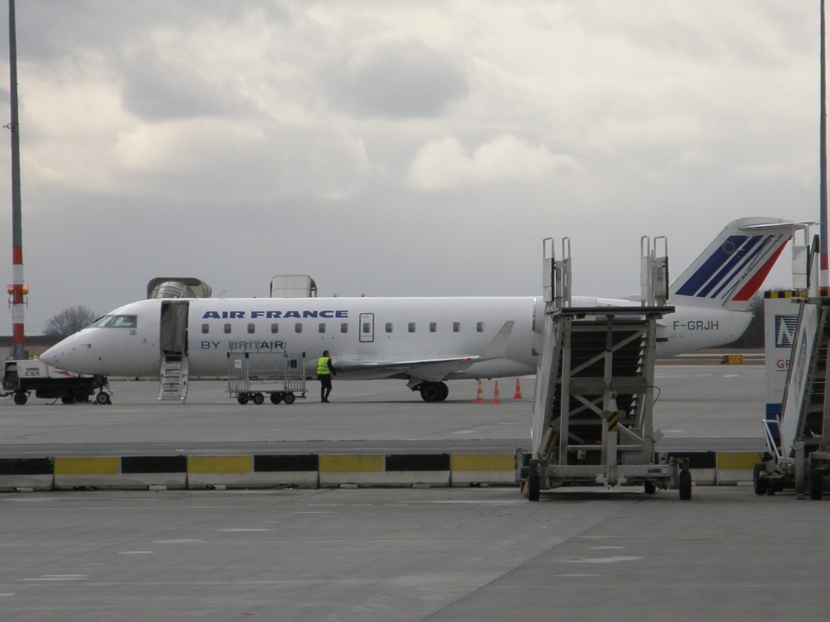 CRJ-100ER Air France (Brit Air) F-GRJH Prague_Ruzyne (PRG/LKPR) February_27_2009