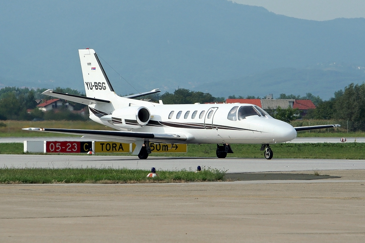 Cessna 550B Citation Bravo Prince Aviation YU-BSG Zagreb_Pleso (ZAG/LDZA) August_15_2008