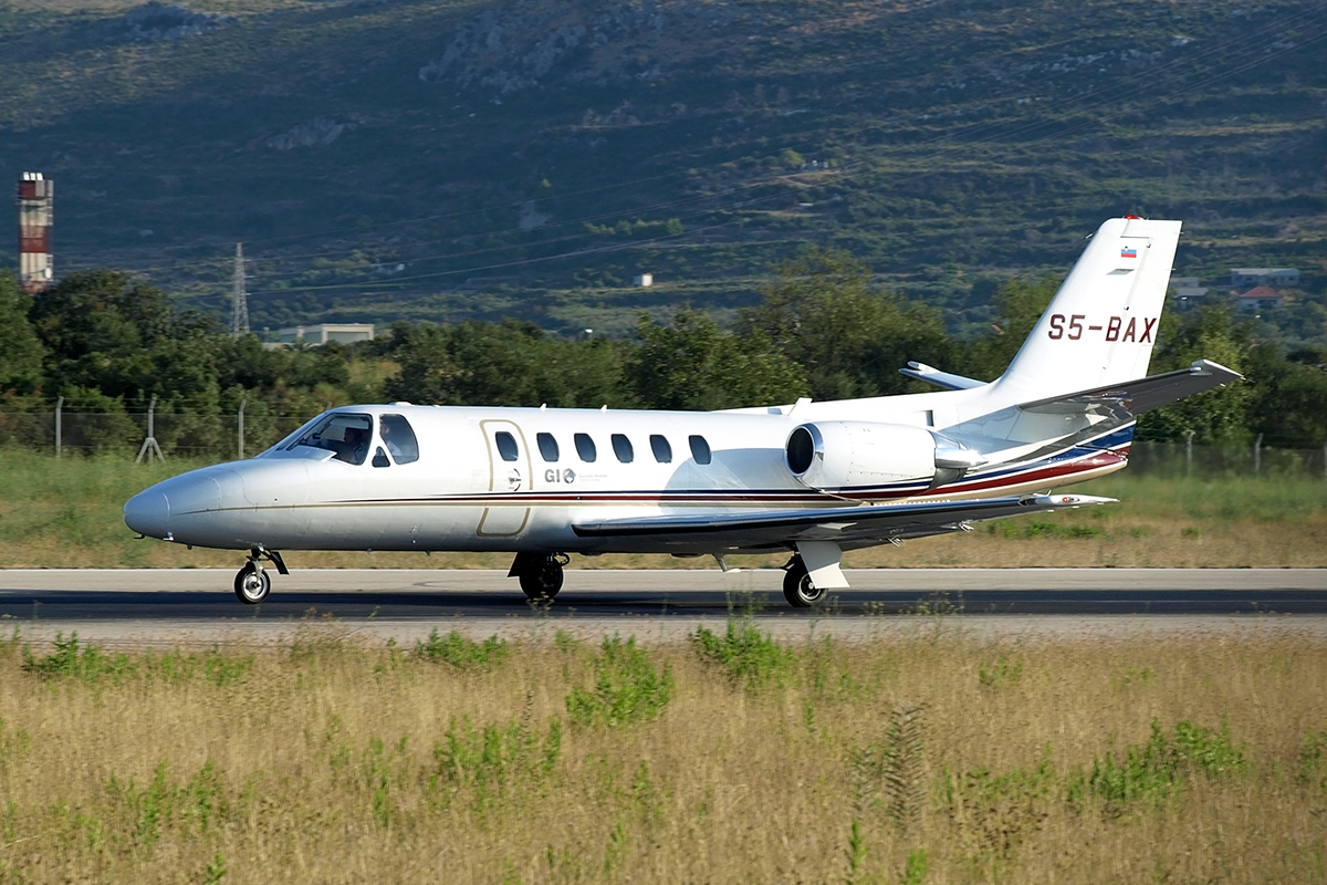 Cessna S550 Citation S/II GIO Business Aviation S5-BAX Split_Resnik (SPU/LDSP) August_9_2008