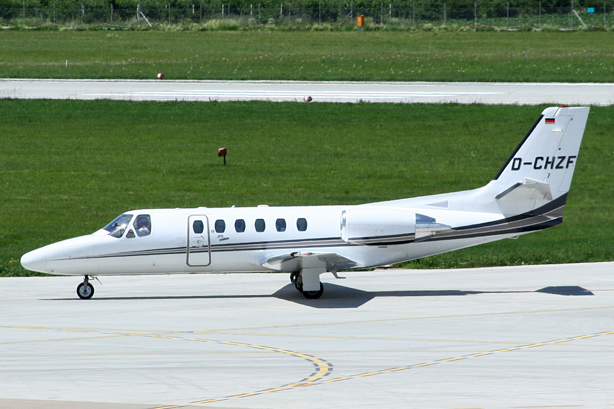 Cessna 550B Citation Bravo Stuttgarter Flugdienst D-CHZF Zagreb_Pleso (ZAG/LDZA) June_13_2012