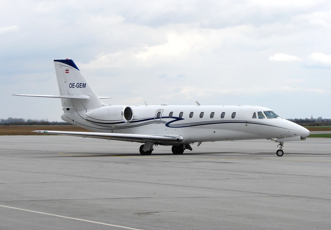 Cessna 680 Citation Sovereign Jetpool Network OE-GEM Osijek_Klisa (OSI/LDOS) March_30_2012