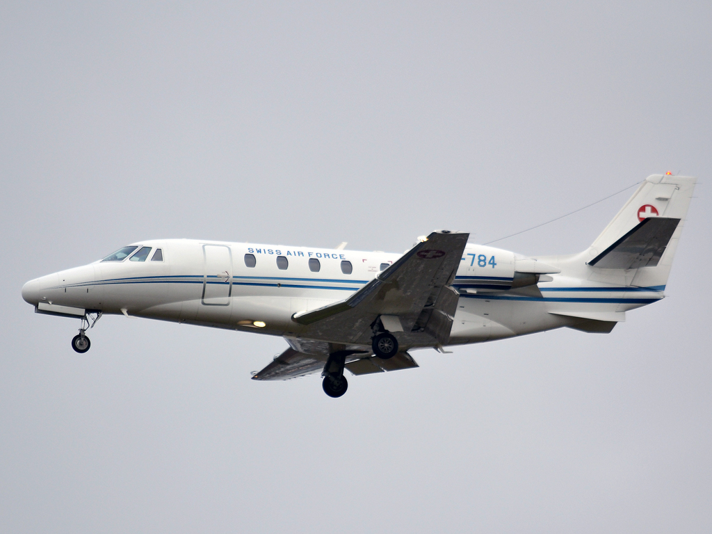 Cessna 560XL Citation Excel Switzerland Air Force T-784 Prague_Ruzyne (PRG/LKPR) December_23_2011