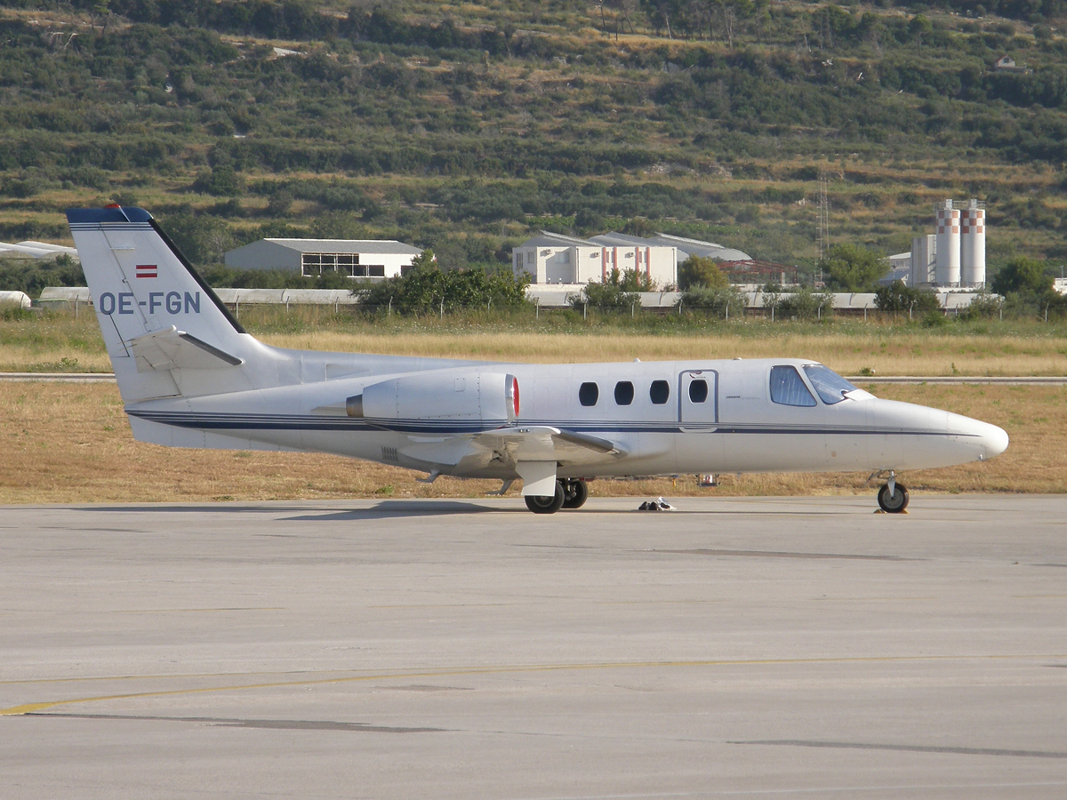 Cessna 500 Citation Airlink Luftverkehrsgesellschaft OE-FGN Split_Resnik (SPU/LDSP) August_18_2009