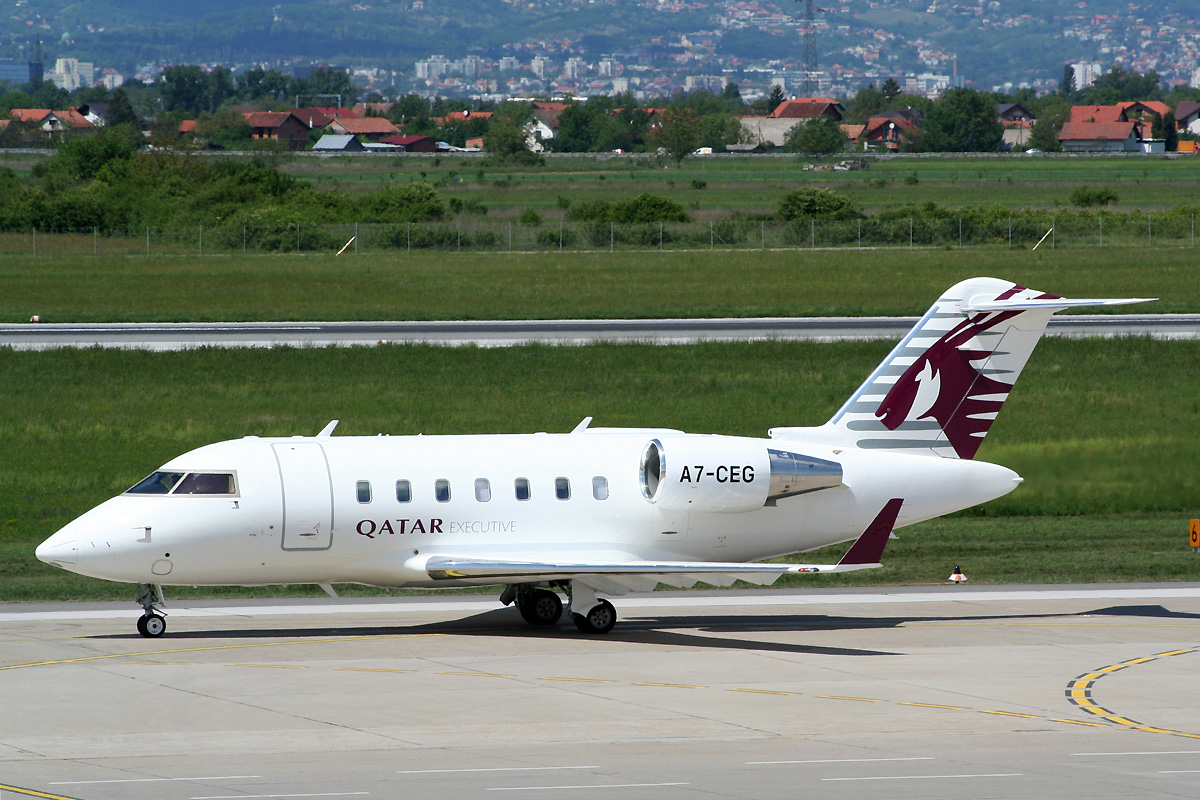 Canadair CL-600-2B16 Qatar Executive A7-CEG Zagreb_Pleso (LDZA/ZAG) May_08_2012