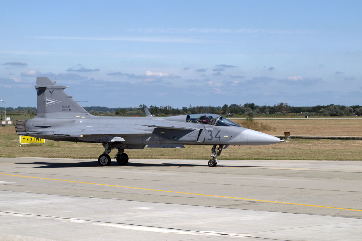 Saab JAS-39C Gripen Hungary Air Force 34 Kecskemét (LHKE) August_17_2008