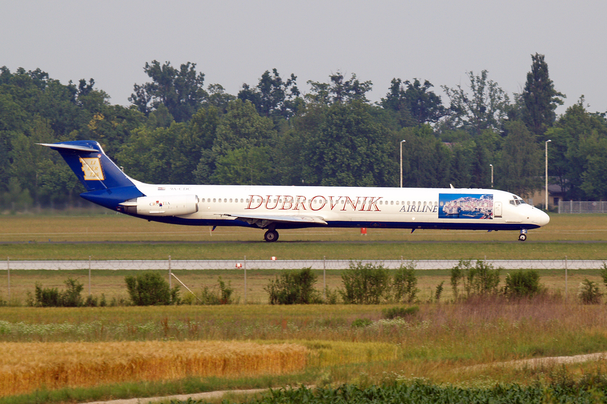 MD-82 (DC-9-82) Dubrovnik Airline 9A-CDC Zagreb_Pleso June_3_2007