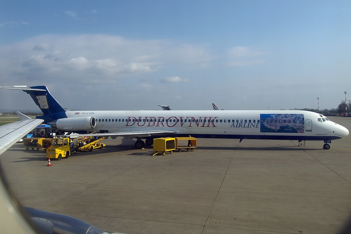 MD-83 (DC-9-83) Dubrovnik Airline 9A-CDB Zagreb_Pleso March_16_2008