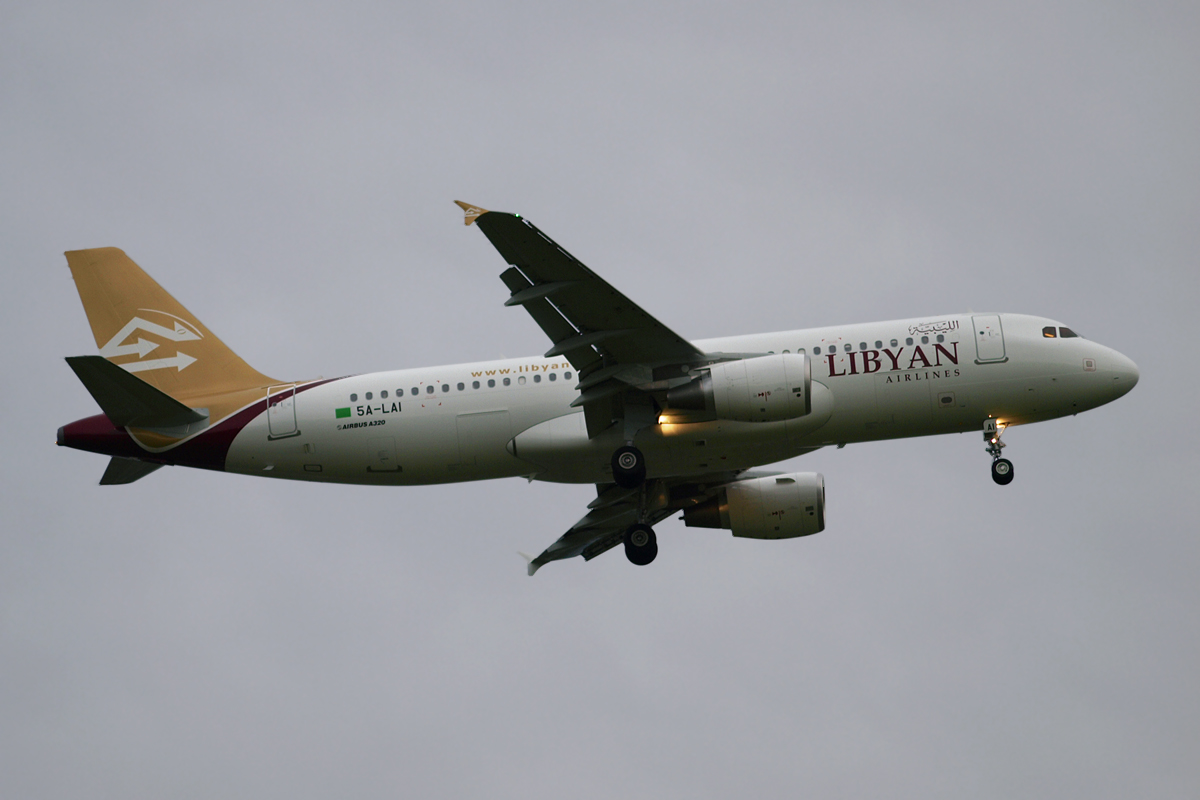 A320-214 Libyan Airlines 5A-LAI London_Heathrow November_13_2010