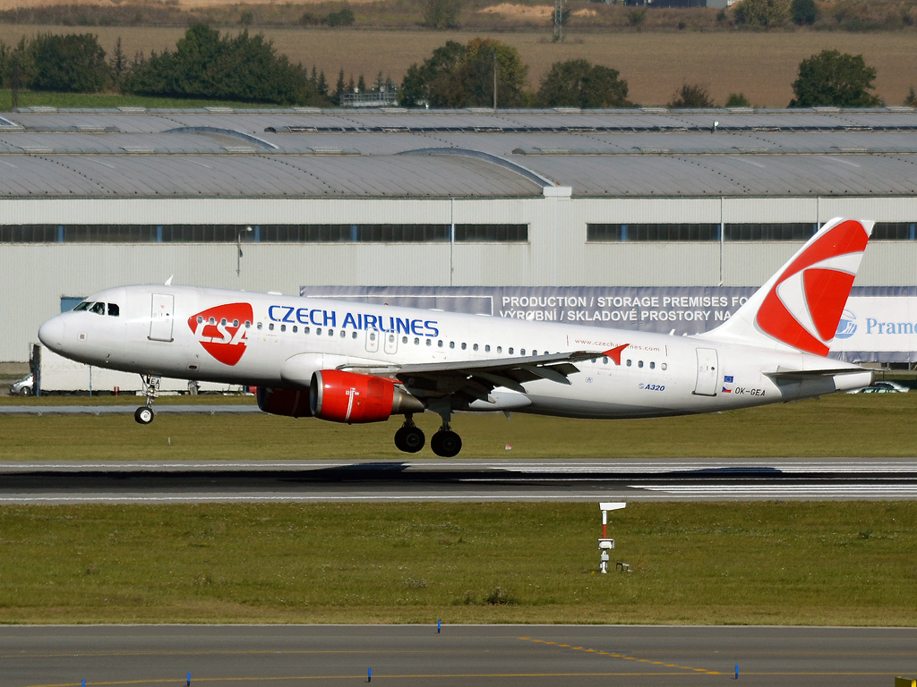 A320-214 CSA Czech Airlines OK-GEA Prague_Ruzyne (PRG/LKPR) October_2_2011