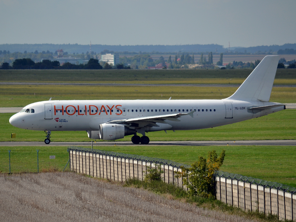 A320-211 Holidays Czech Airlines (SmartLynx Airlines) YL-LCH Prague_Ruzyne (PRG/LKPR) September_30_2012