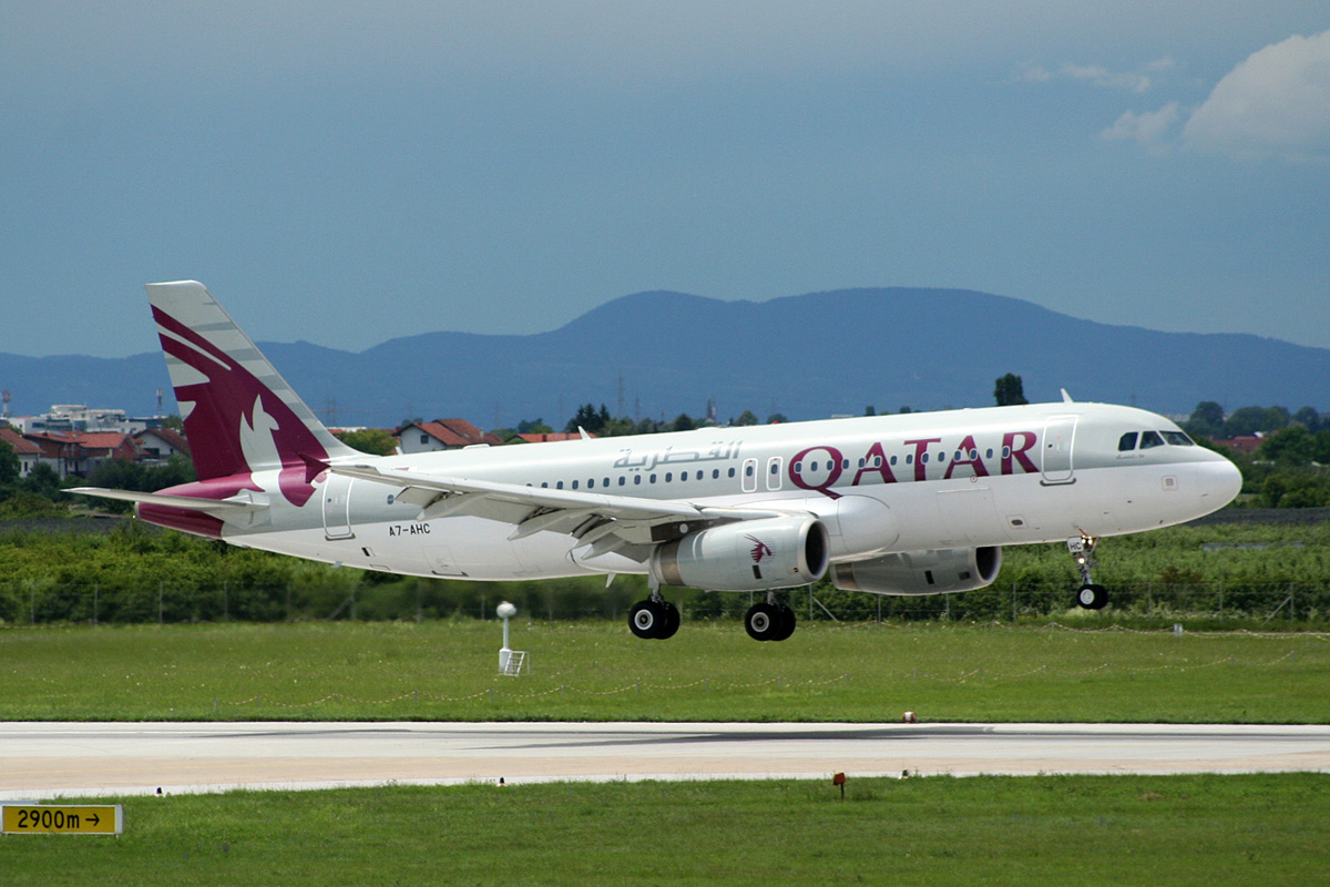 A320-232 Qatar Airways A7-AHC Zagreb_Pleso (ZAG/LDZA) June_13_2012