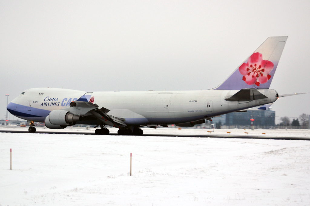 B747-409F/SCD China Airlines Cargo B-18707 Prague_Ruzyne (PRG/LKPR) January_20_2013