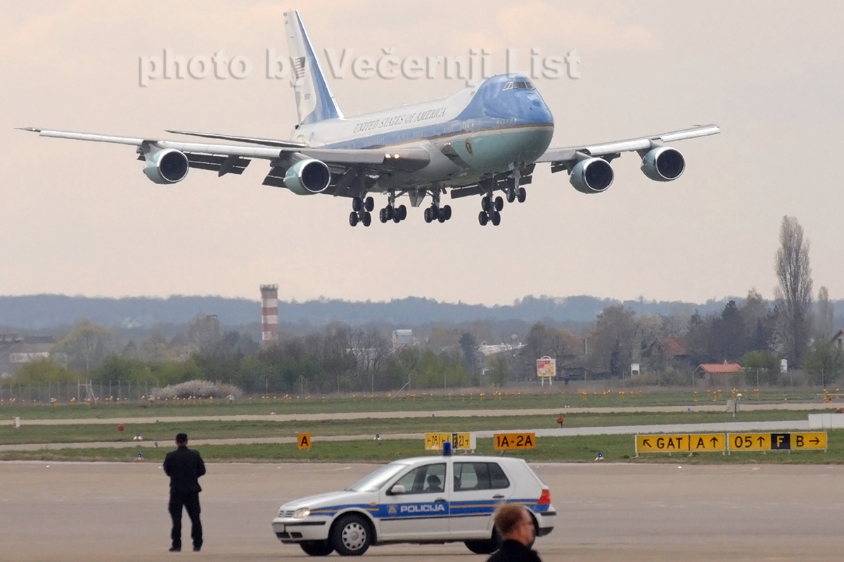 B747-2G4B (VC-25A) USAF 82-8000 Zagreb_Pleso, April_4_2008 A