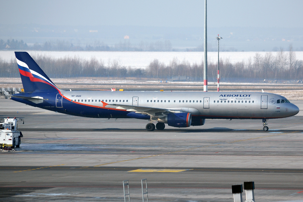 A321-211 Aeroflot Russian Airlines VP-BQR Prague_Ruzyne (PRG/LKPR) February_03_2012