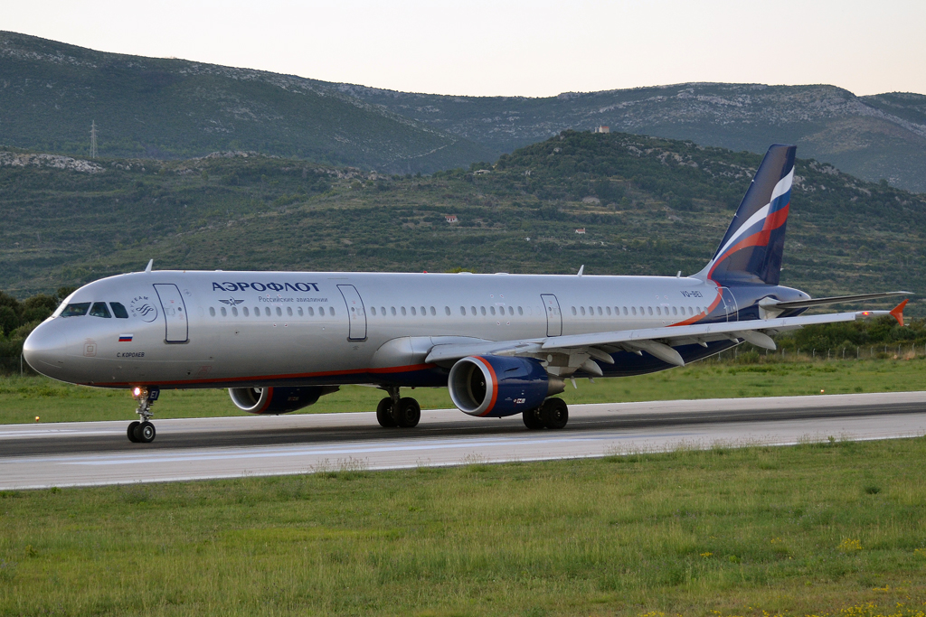 A321-211 Aeroflot Russian Airlines VQ-BEI Split_Resnik (SPU/LDSP) August_6_2011