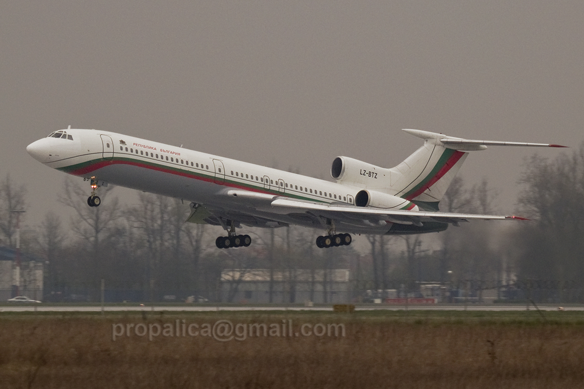 Tupolev Tu-154M Bulgaria - Government LZ-BTZ Zagreb_Pleso (ZAG/LDZA) April_4_2007