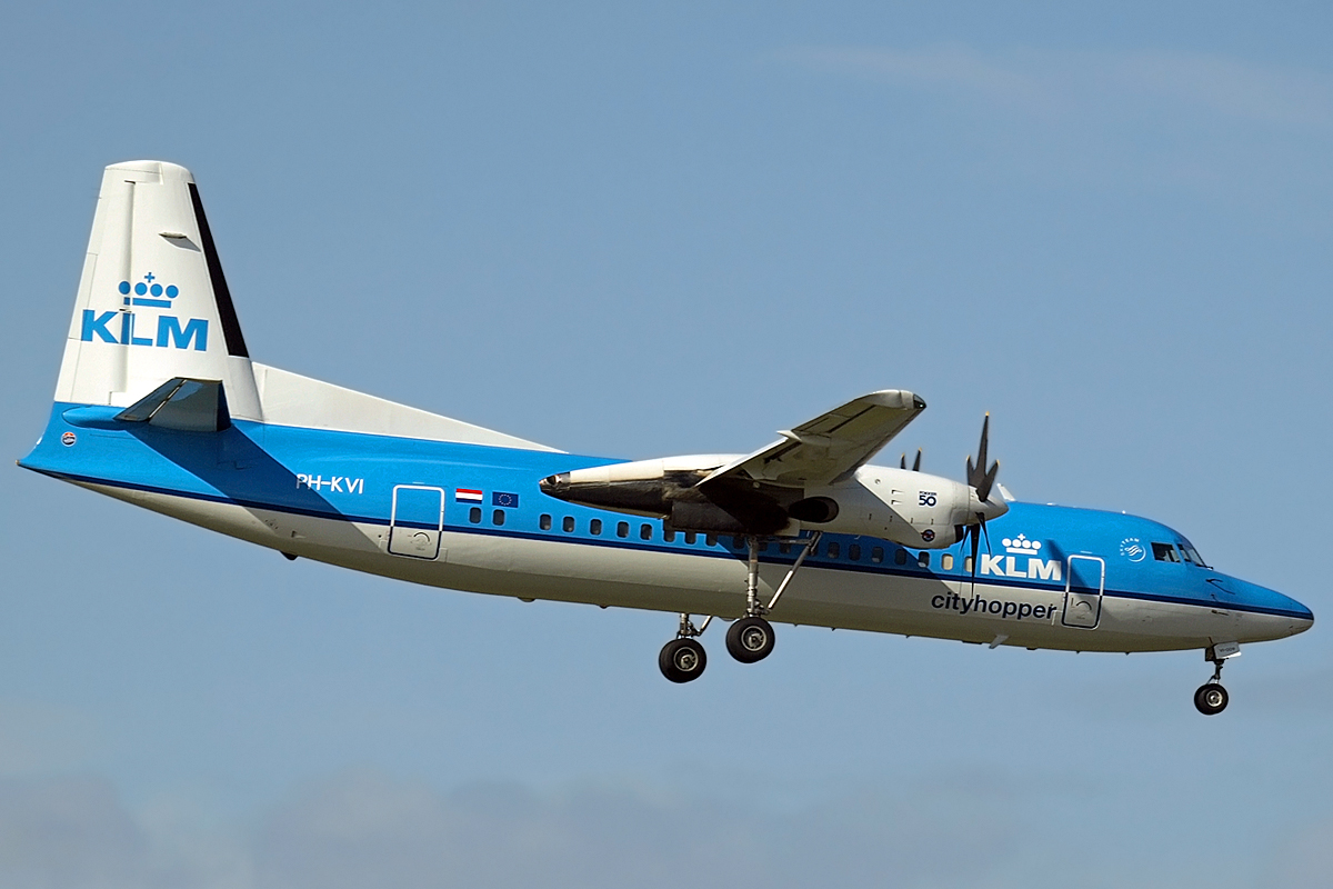 Fokker 50 KLM Cityhopper PH-KVI Amsterdam_Schiphol March_25_2008