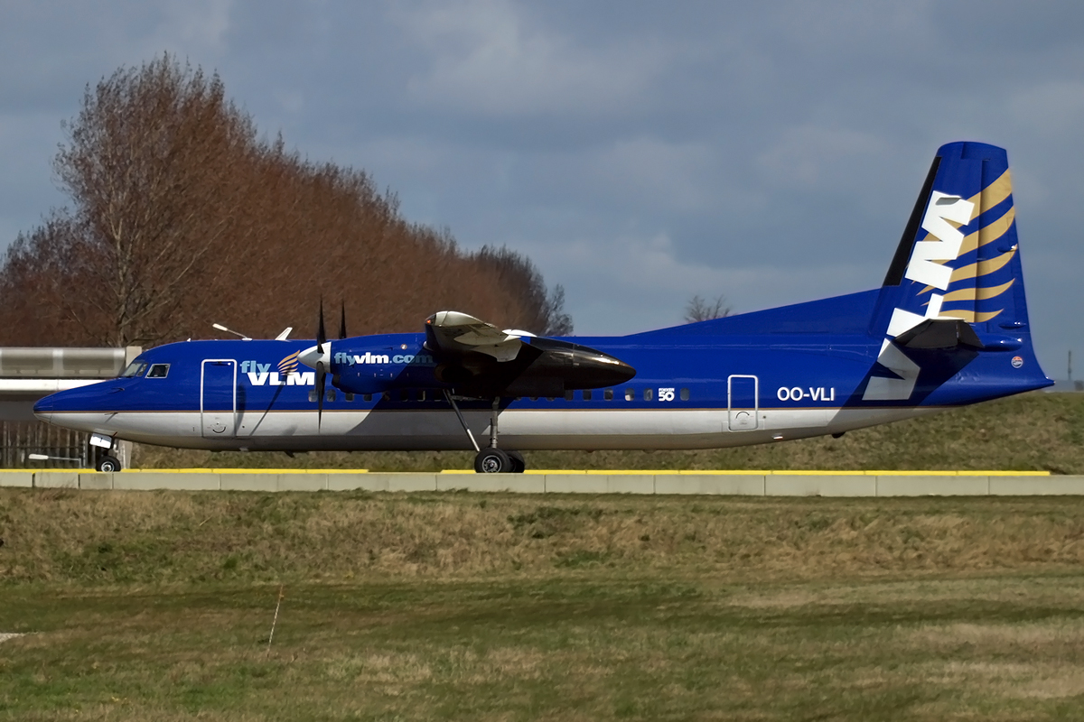 Fokker 50 VLM Airlines OO-VLI Amsterdam_Schiphol March_19_2008