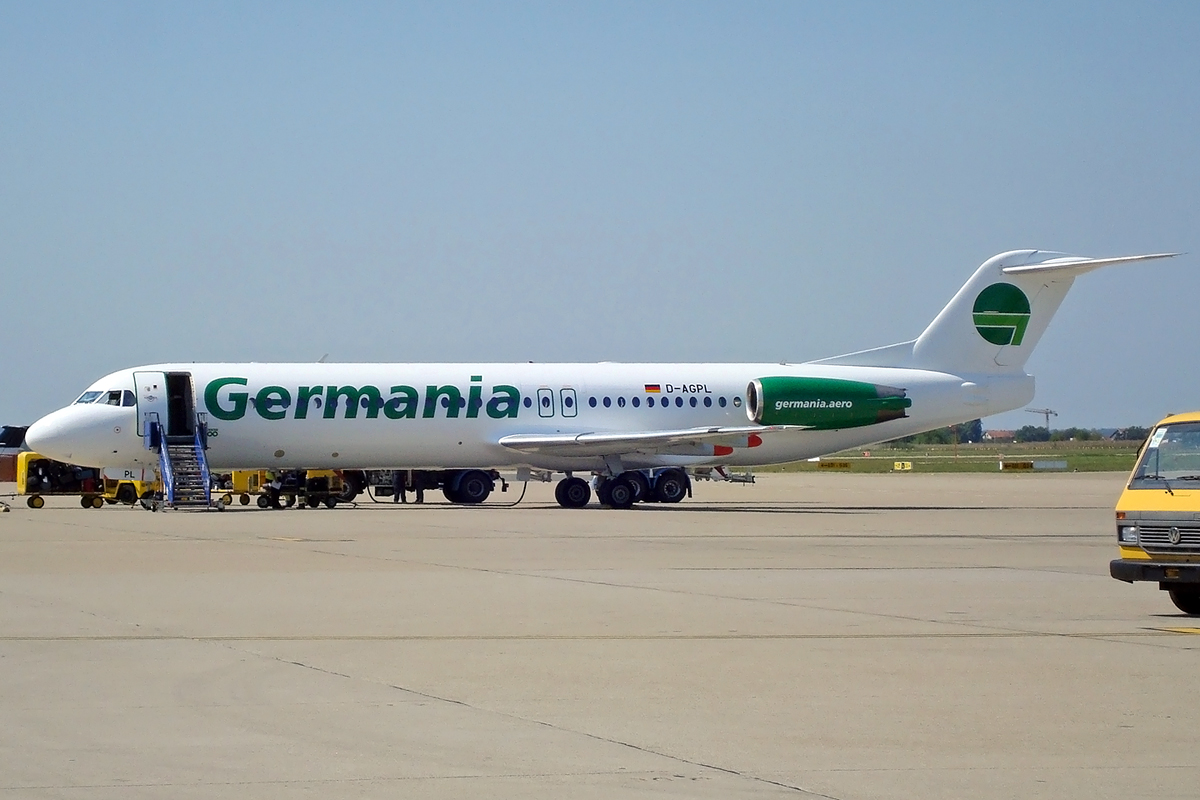 Fokker 100 (F-28-0100) Germania D-AGPL Zagreb_Pleso September_2_2008