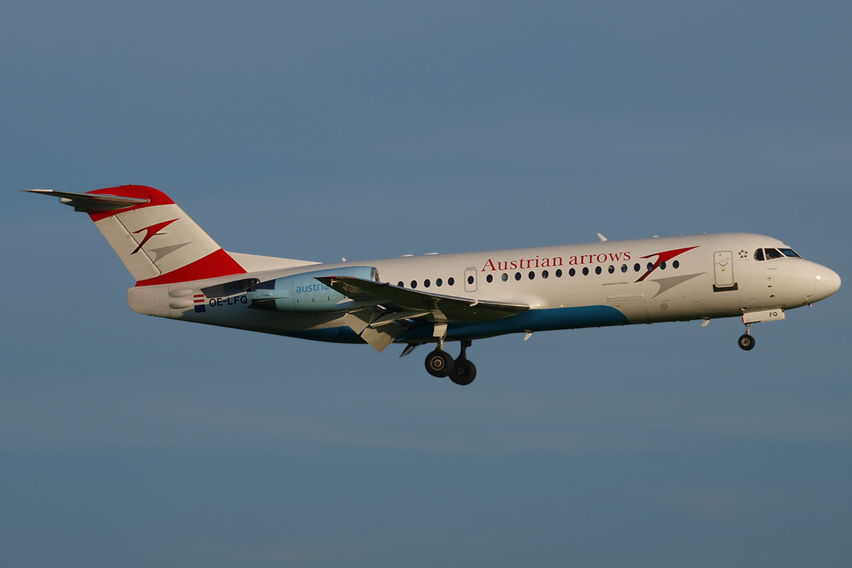 Fokker 70 (F-28-0070) Austrian Arrows (Tyrolean Airways) OE-LFQ Zagreb_Pleso September_15_2010