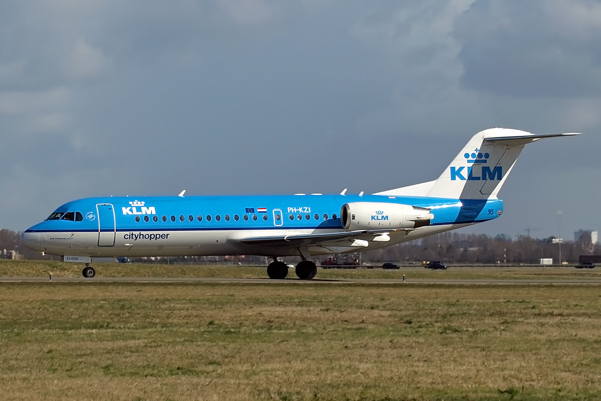 Fokker 70 (F-28-0070) KLM Cityhopper PH-KZI Amsterdam_Schiphol March_19_2008