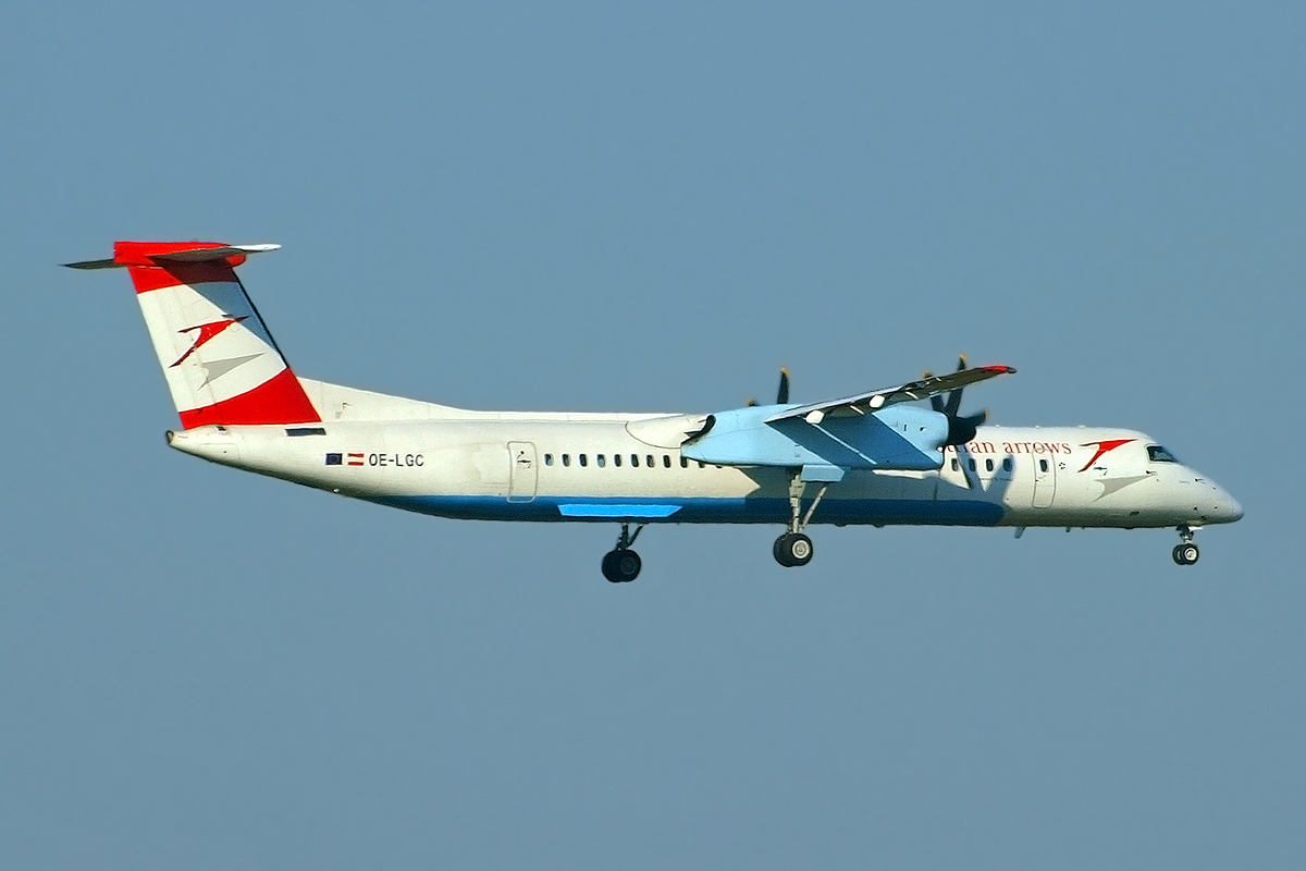 DHC-8-402Q Dash 8 Austrian Arrows (Tyrolean Airways) OE-LGC Zagreb_Pleso November_26_2008