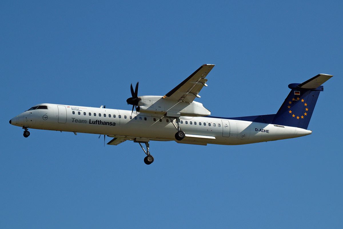 DHC-8-402Q Dash 8 Team Lufthansa (Augsburg Airways) D-ADHE Zagreb_Pleso April_15_2007