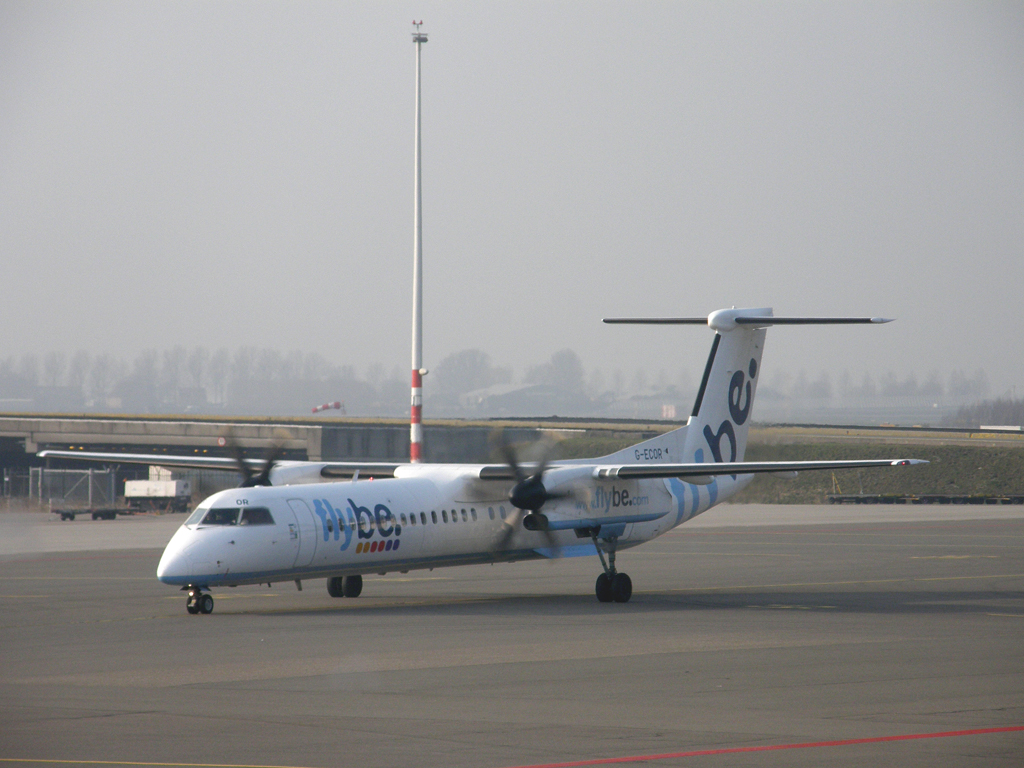 DHC-8-402Q Dash 8 Flybe - British European G-ECOR Amsterdam_Schiphol March_16_2011