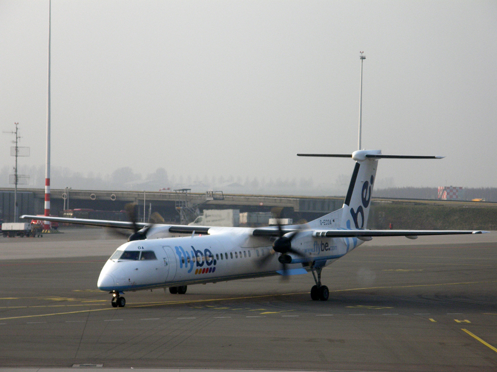 DHC-8-402Q Dash 8 Flybe - British European G-ECOA Amsterdam_Schiphol March_16_2011