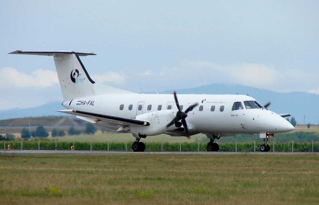 EMB-120QC Brasilia Budapest Aircraft Service HA-FAL Pecs_Pogany (PEV/LHPP) July_23_2011