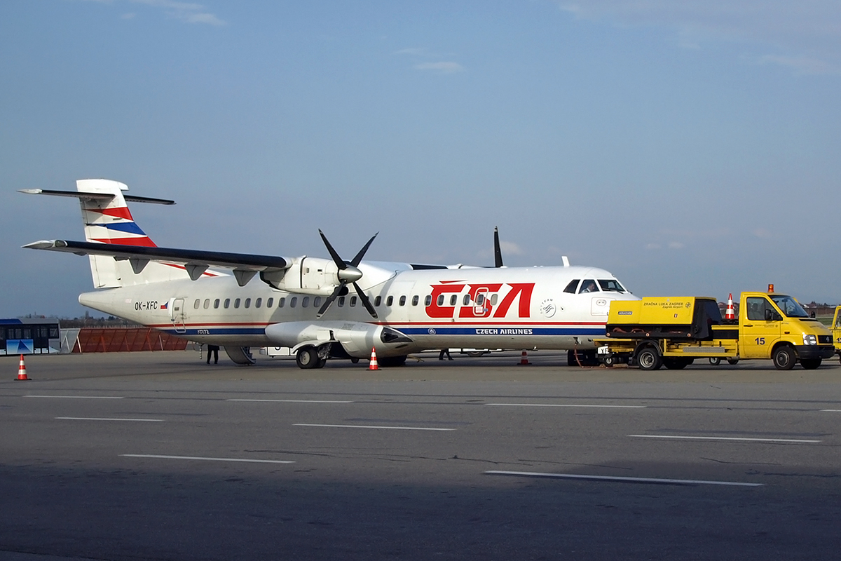 ATR-72-202 CSA Czech Airlines OK-XFC Zagreb_Pleso (ZAG/LDZA) March_16_2008