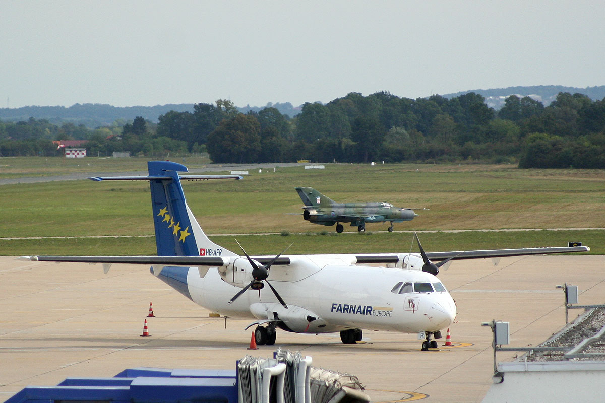 ATR-72-201F Farnair Europe HB-AFR Zagreb_Pleso (ZAG/LDZA) September_8_2011