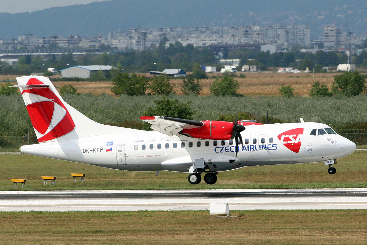 ATR-42-500 CSA Czech Airlines OK-KFP Zagreb_Pleso (ZAG/LDZA) September_8_2011