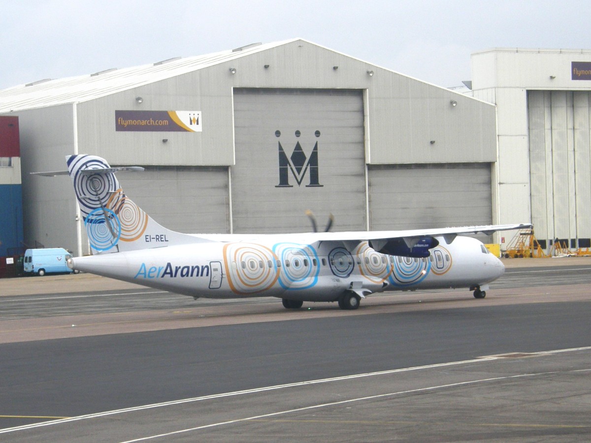 ATR-72-500 Aer Arann EI-REL London_Luton (LTN/EGGW) February_27_2009