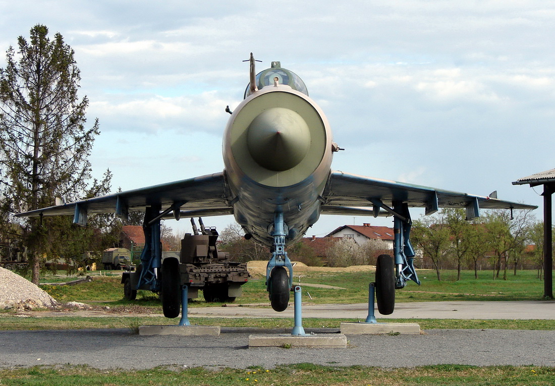 Mikoyan-Gurevich MiG-21bis Croatia Air Force 107 Off Airport Vukovar April_12_2012.