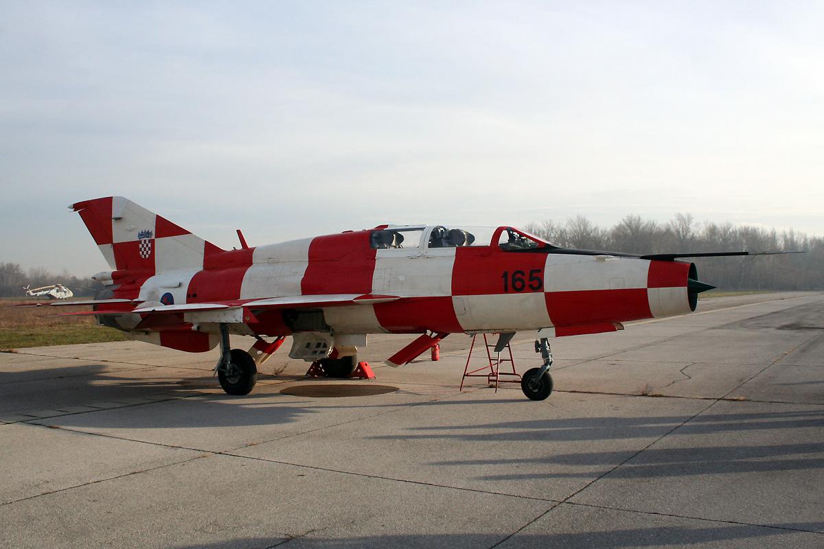 MiG-21UMD Croatia Air Force HRZ 165 Zagreb_Pleso (ZAG/LDZA) December_9_2011