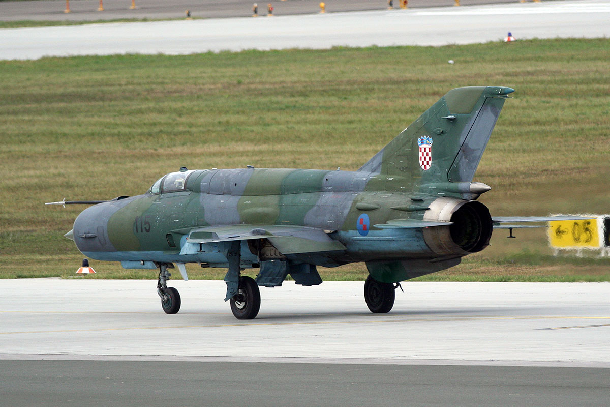 MiG-21bisD Croatia Air Force 115 Zagreb_Pleso (ZAG/LDZA) September_8_2011