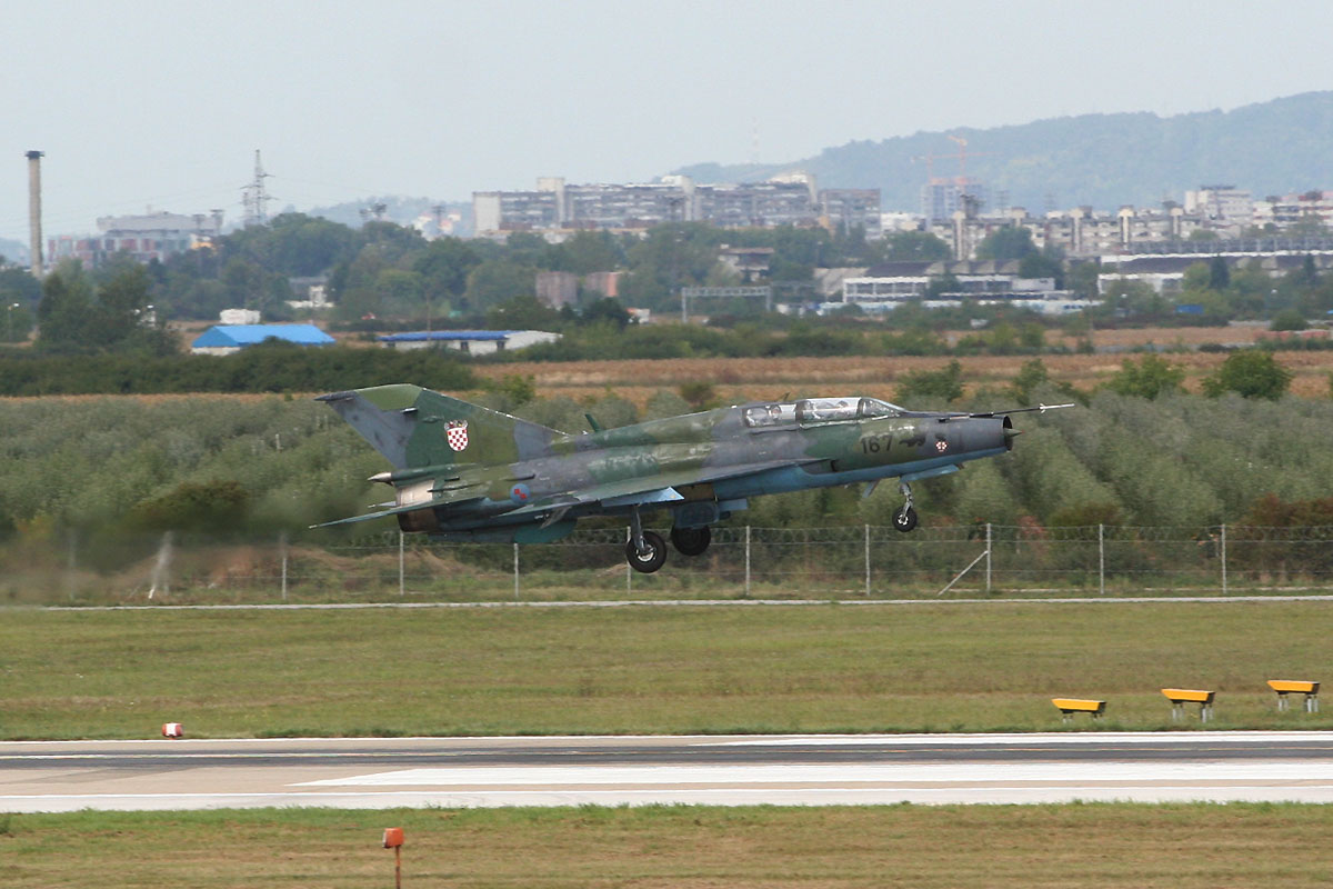 MiG-21UMD Croatia Air Force HRZ 167 Zagreb_Pleso (ZAG/LDZA) September_8_2011