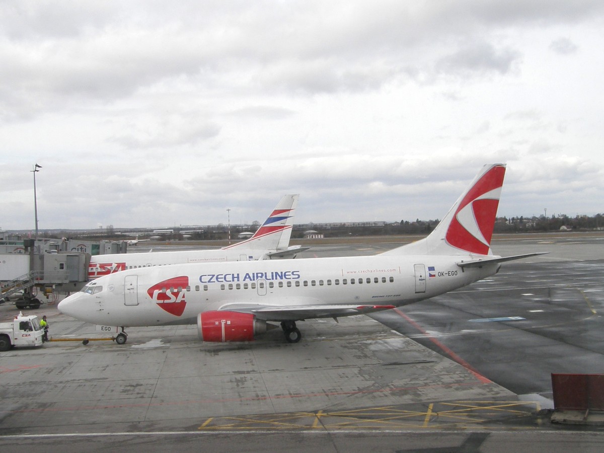 B737-55S ČSA - Czech Airlines OK-EGO Prague_Ruzyne February_27_2009