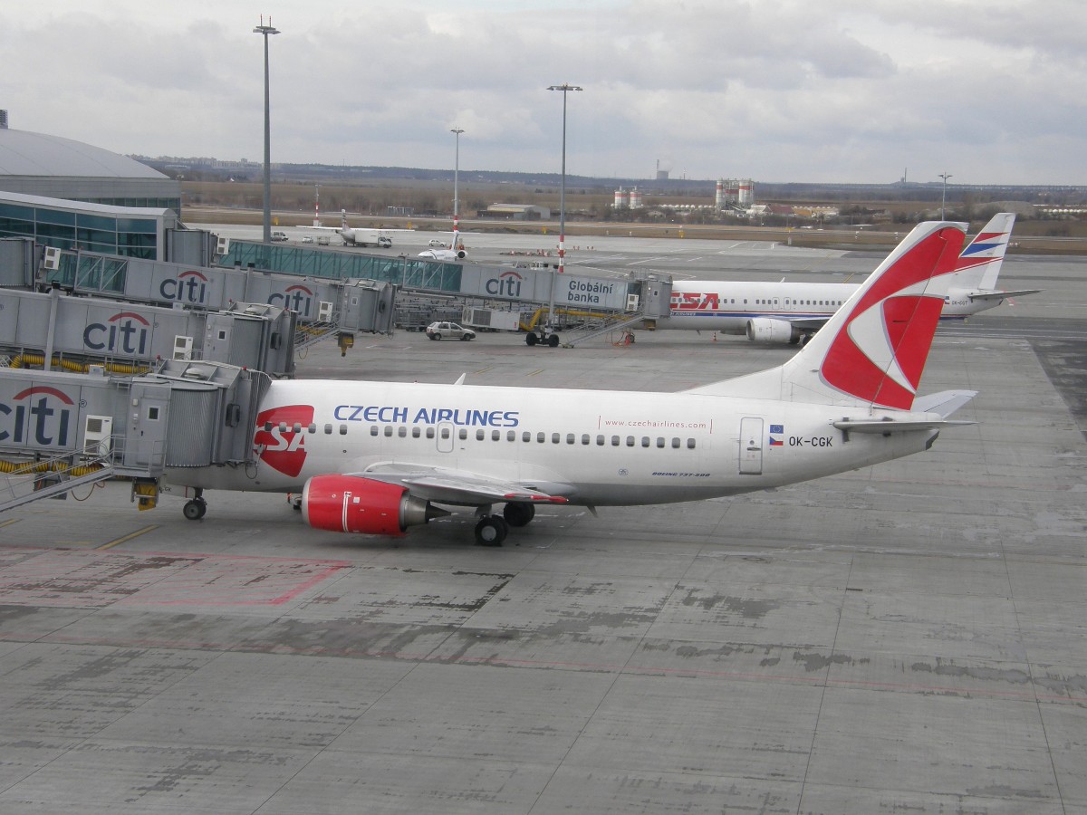 B737-55S ČSA - Czech Airlines OK-CGK Prague_Ruzyne February_27_2009