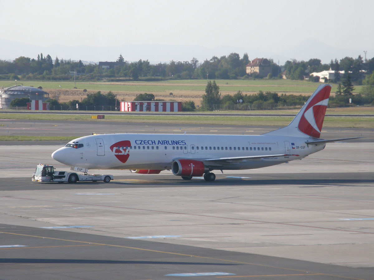 B737-45S ČSA - Czech Airlines OK-EGP Prague_Ruzyne August_20_2009