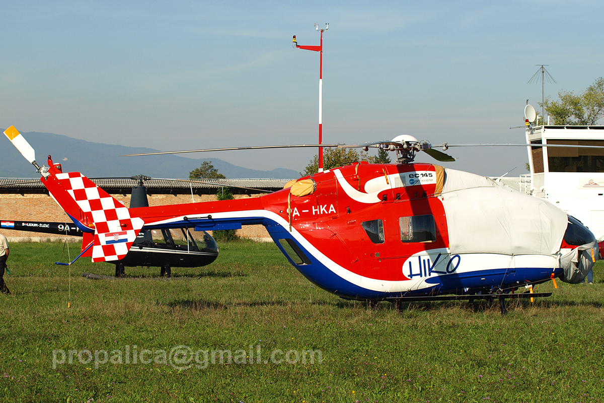 Eurocopter/Kawasaki EC-145 HIKO Helikopterska Kompanija 9A-HKA Zagreb_Lucko September_22_2007