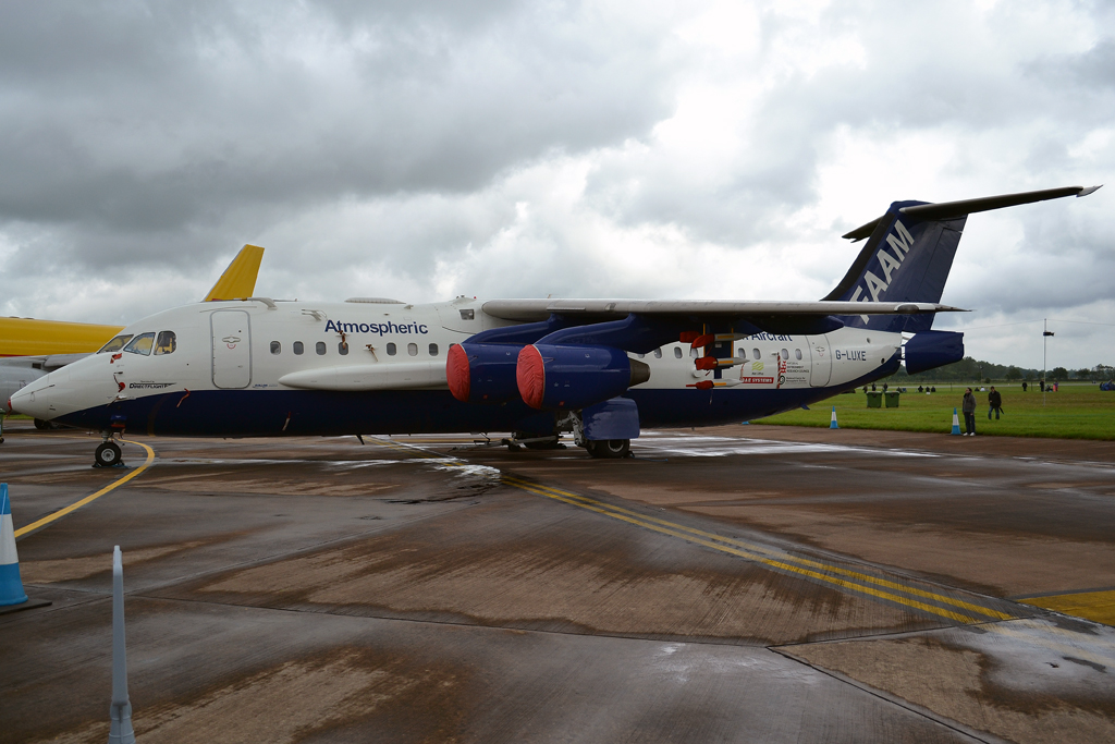 BAe-146-301ARA Facility for Airborne Atmospheric Measurements FAAM G-LUXE Fairford (FFD/EGVA) July_07_2012