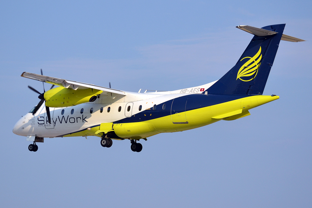 Dornier 328-110 SkyWork Airlines HB-AES Split_Resnik (SPU/LDSP) August_10_2013