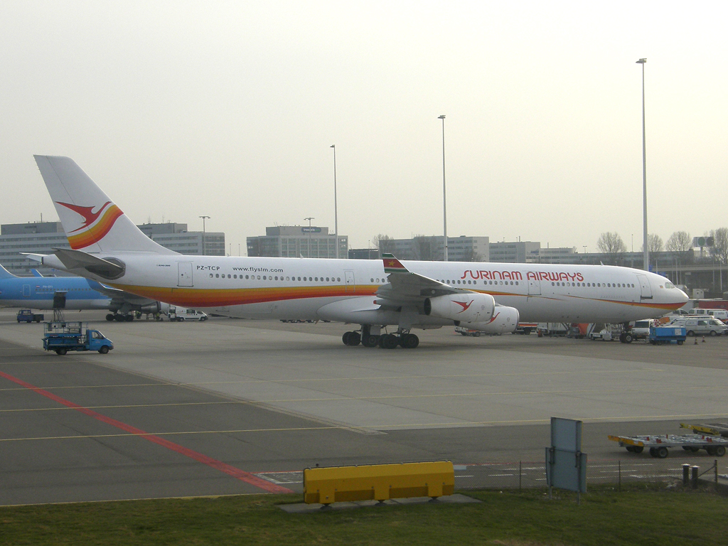 A340-311 Surinam Airways PZ-TCP Amsterdam_Schiphol March_12_2011