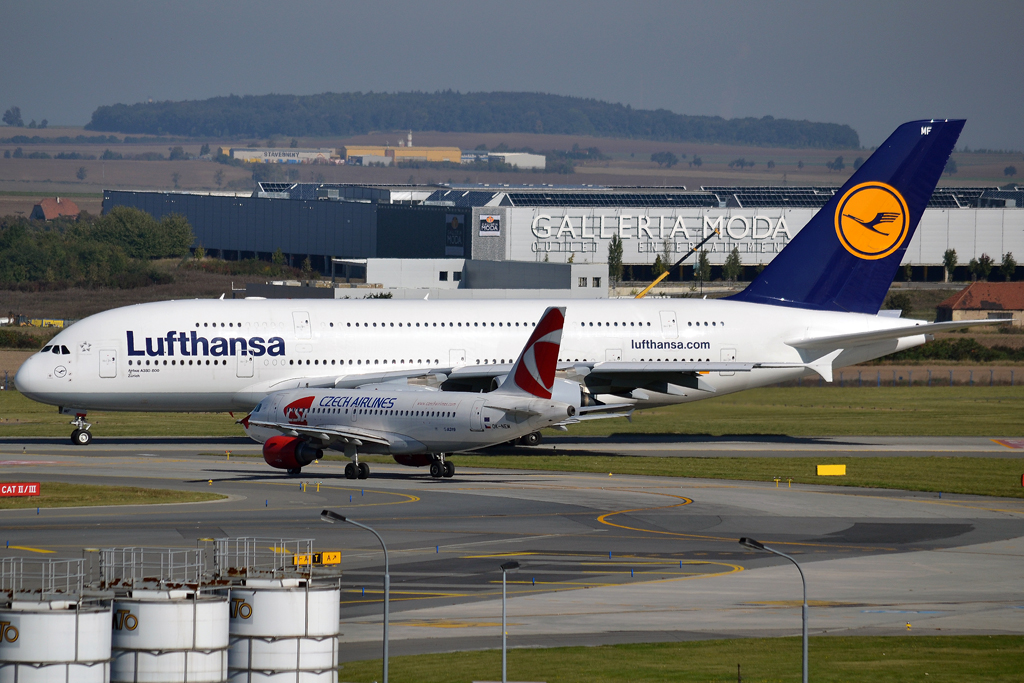 A380-841 Lufthansa D-AIMF Prague_Ruzyne (PRG/LKPR) October_2_2011