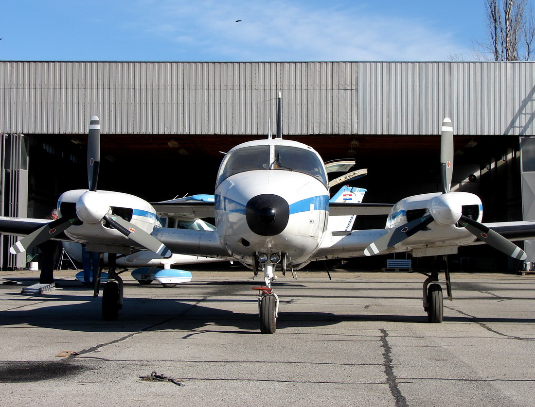 Piper PA-31-325 Navajo Geodetski zavod Osijek 9A-DBD Osijek_Cepin (LDOC) March_12_2012.