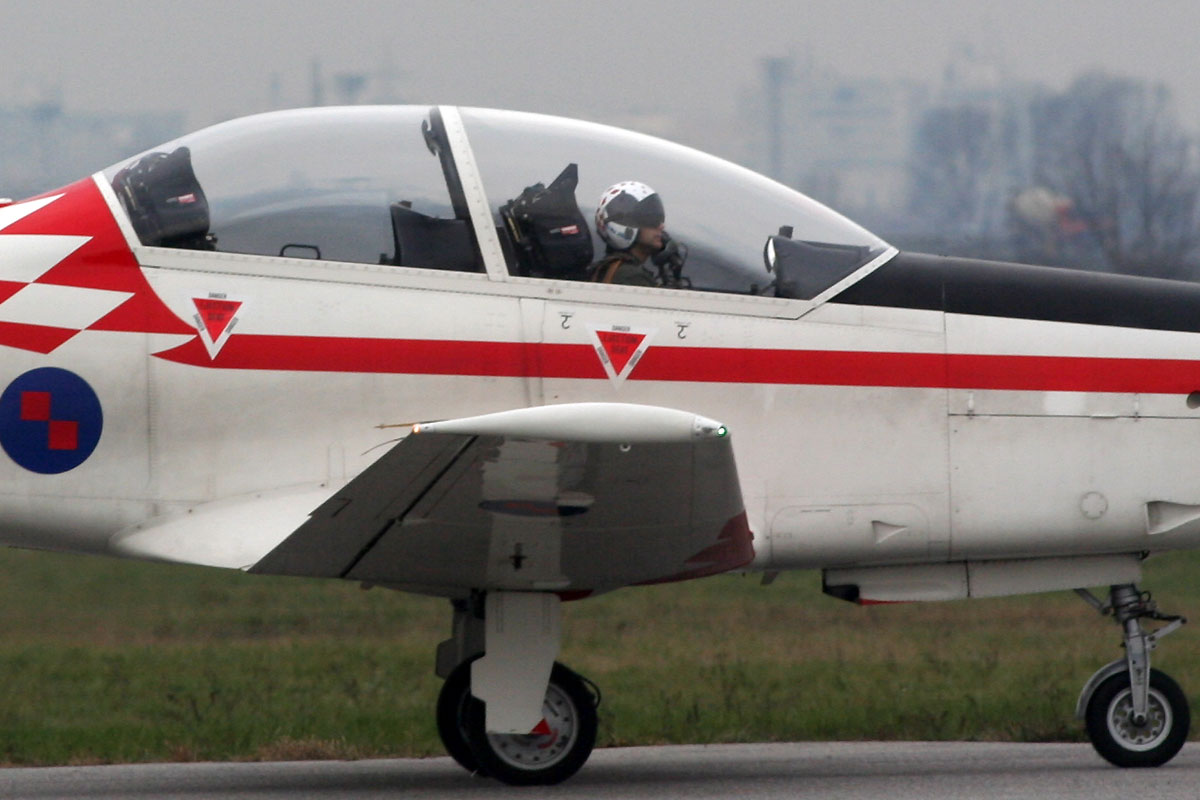 Pilatus PC-9M Croatia Air Force HRZ 057 Zagreb_Pleso (ZAG/LDZA) December_9_2011